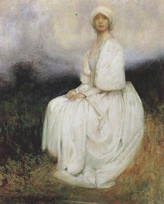 Arthur hacker,R.A. The Girl in White (mk37) China oil painting art